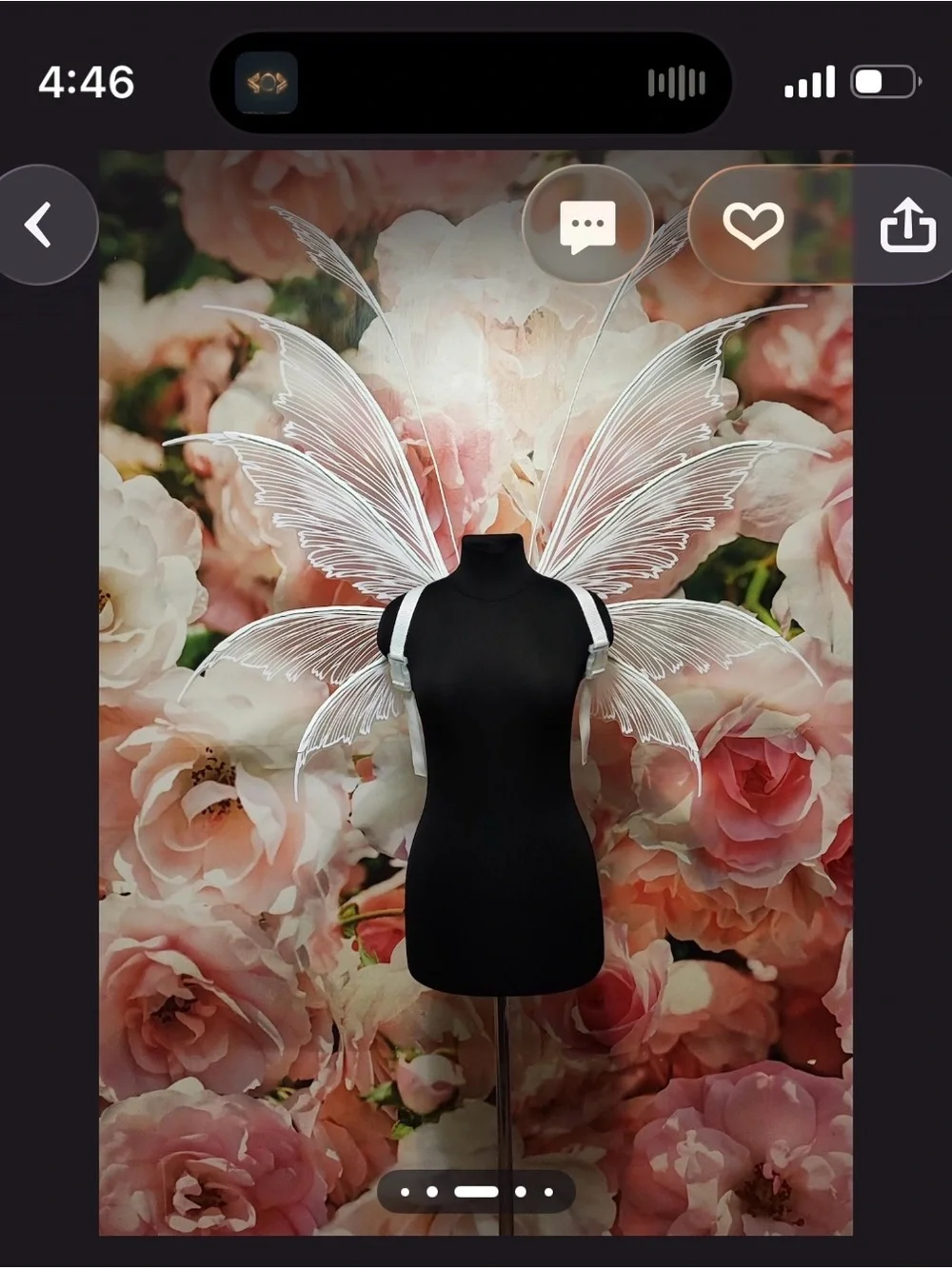 Adult Strap & Corset White Transparent Fairy Wings